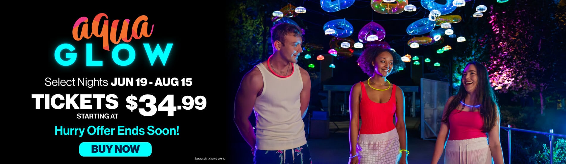 Water Country USA AquaGlow After Hours Event Starting at $34.99