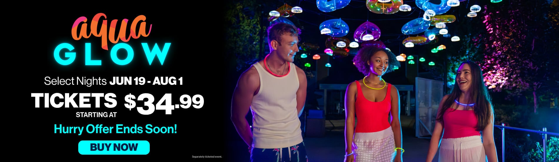 Water Country USA AquaGlow Event Tickets starting at $34.99
