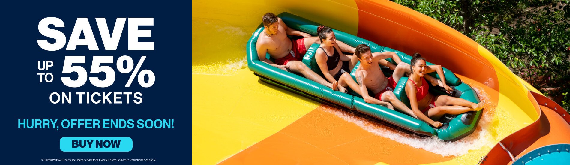 Save up to 55% on Tickets