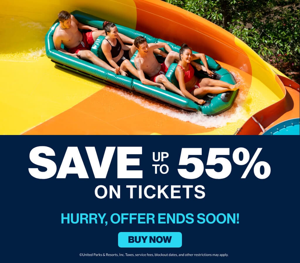 Save up to 55% on Tickets