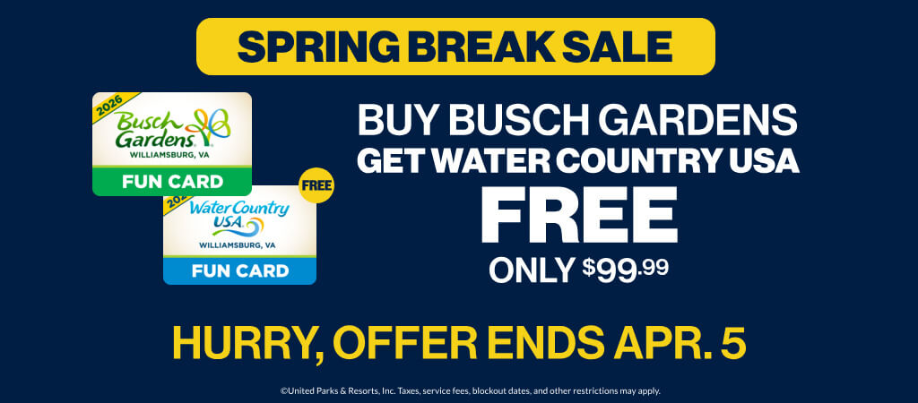 Buy Busch Gardens Get Water Country USA FREE Only $99.99