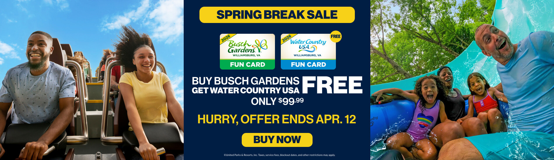 Buy Busch Gardens Get Water Country USA FREE Only $99.99