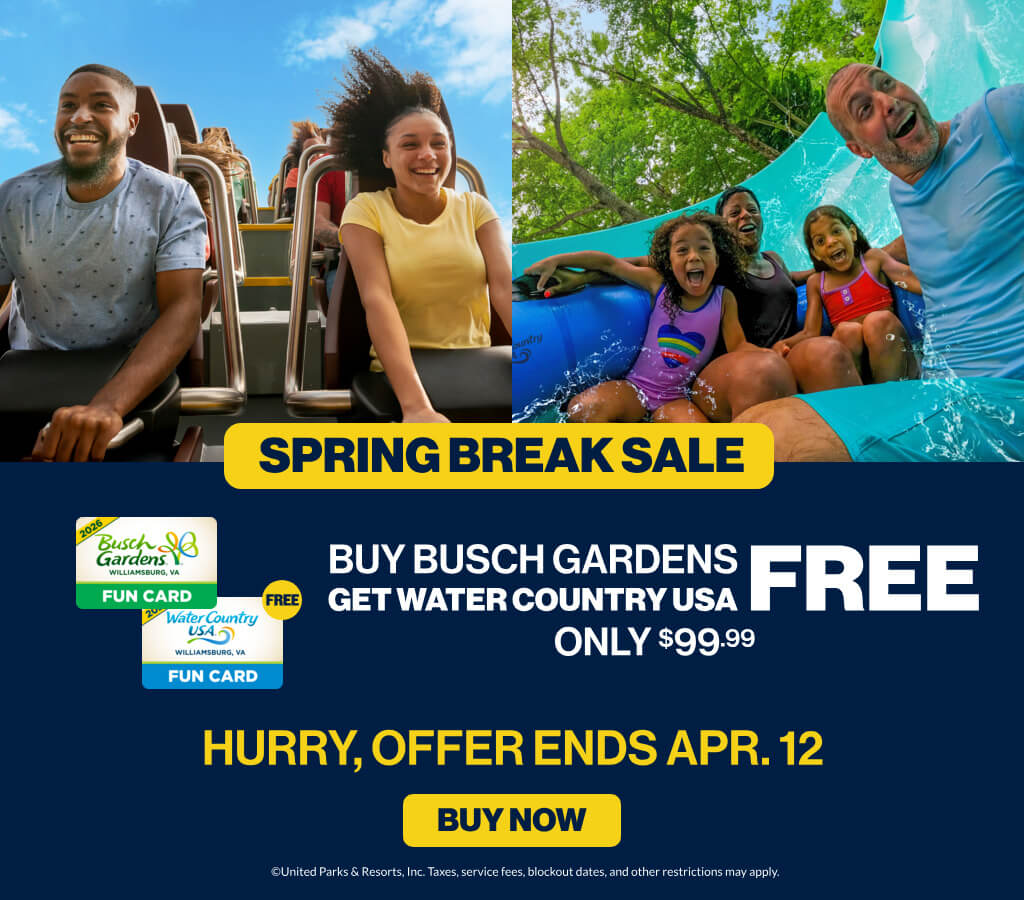 Buy Busch Gardens Get Water Country USA FREE Only $99.99