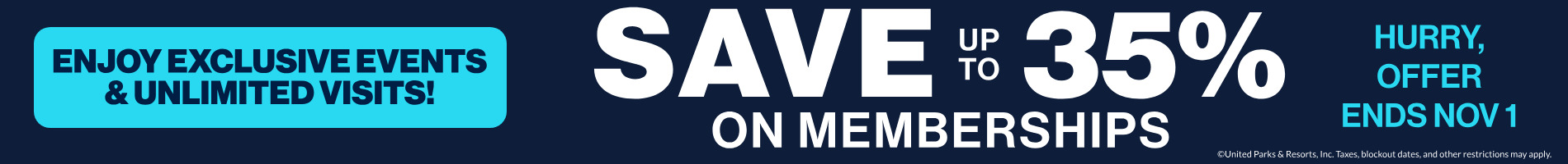 Enjoy Exclusive Events & Unlimited Visits! Save up to 35% on Memberships
