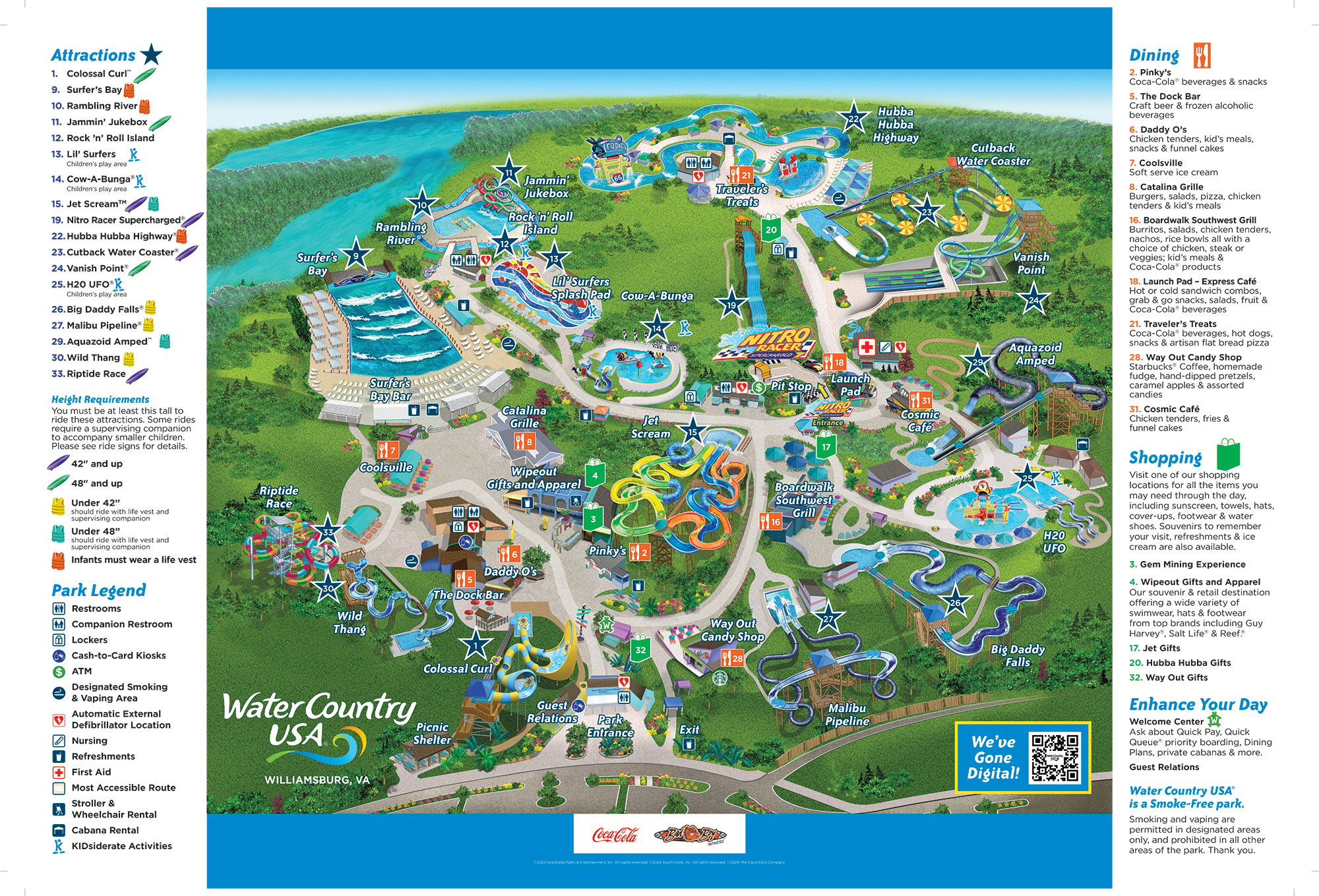 Water Country USA Park Map